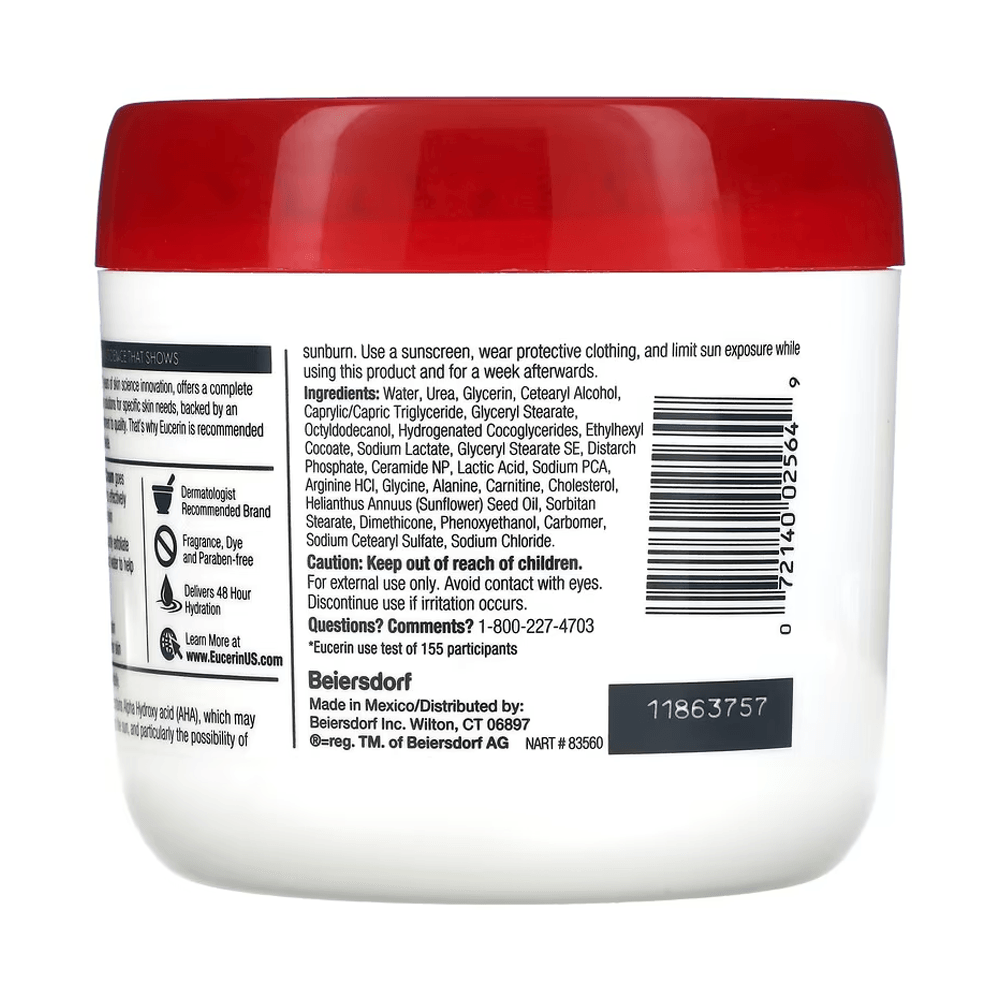 Eucerin Roughness Relief Cream - Smooth Rough and Bumpy Skin - 16 oz. Sealed