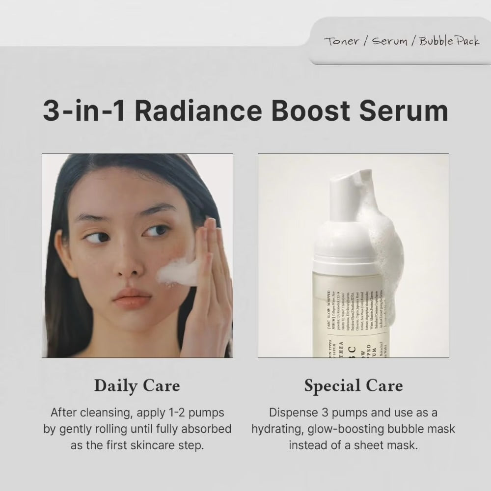 Dr. Althea ABC Glow Whipped Serum, For All Skin Types, 3.38 fl oz (100ml)
