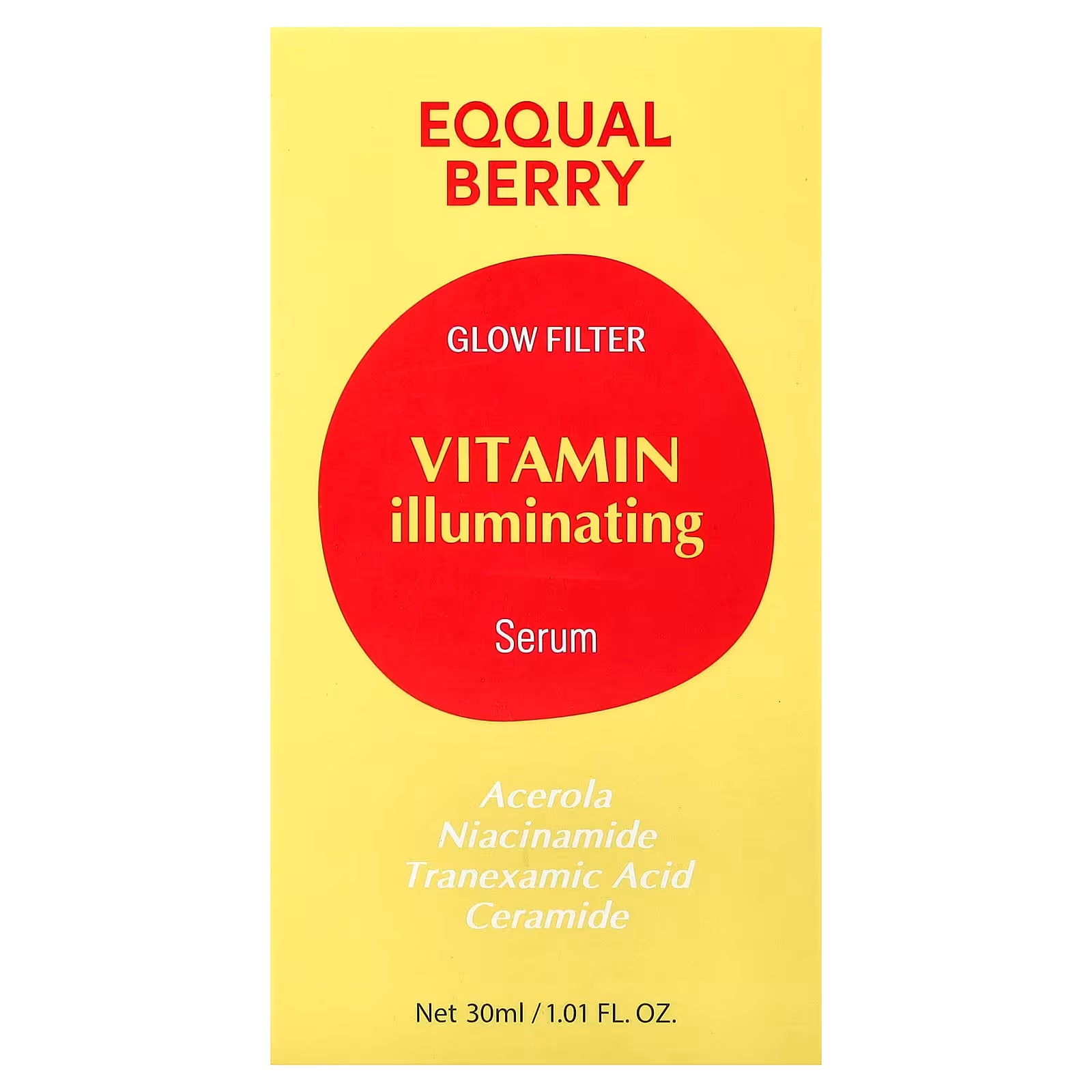 EQQUALBERRY, Glow Filter, Vitamin Illuminating Serum, 1.01 fl oz (30ml)
