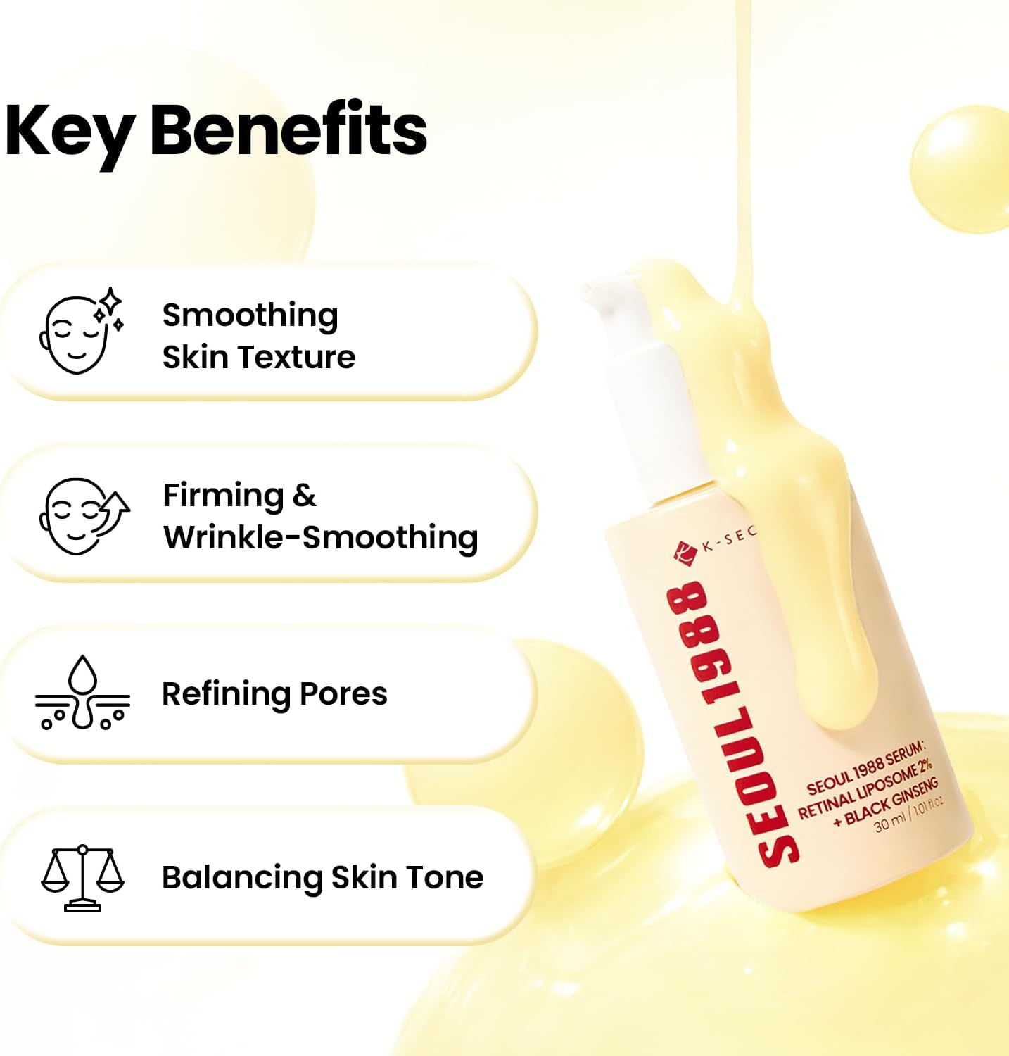 K-Secret Seoul 1988 Serum Retinal Liposom 2% + Black Ginseng 30ml