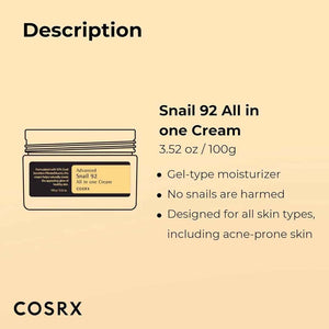COSRX Advanced Snail 92 All in-1 Cream - 100g