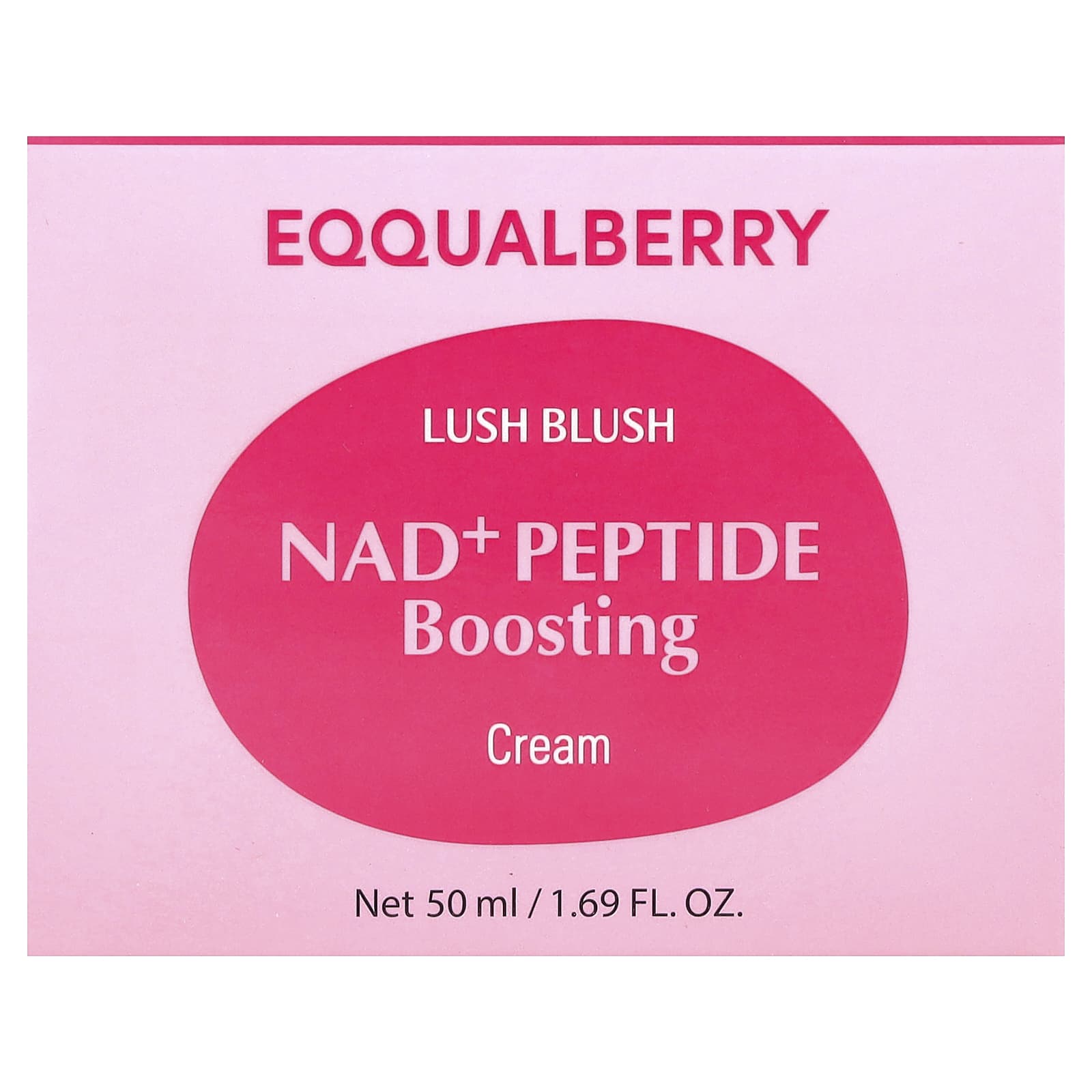 EQQUALBERRY, Lush Blush, Nad+ Peptide Boosting Cream, 1.69 fl oz (50ml)