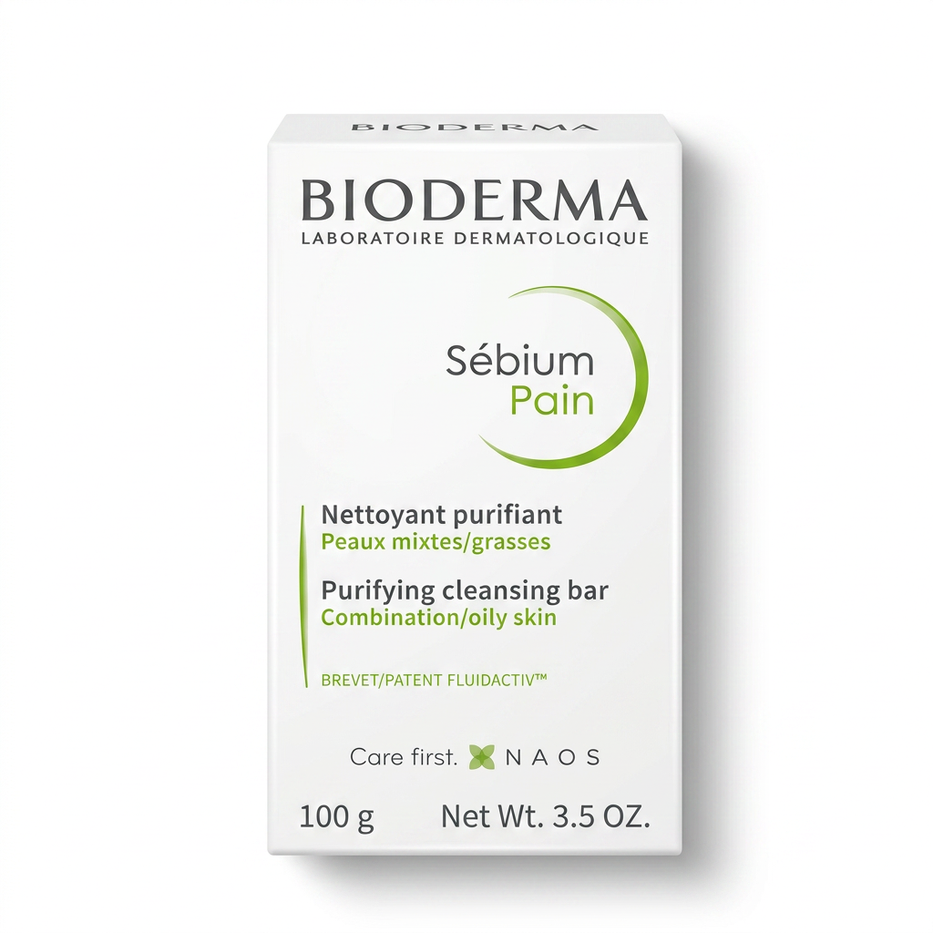 Bioderma Sebium Pain Purifying Cleansing Bar For Combination To Oily Skin, 100G