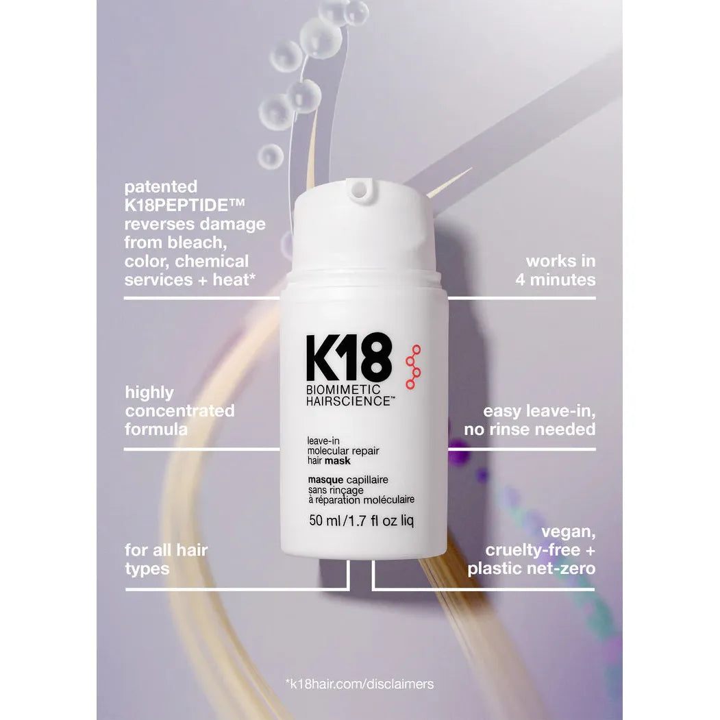 K18 Biometric Hair Science Molecular Repair Leave-in Hair Mask 15ml