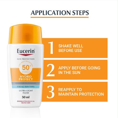 Eucerin Hydro Protect SPF50+ Ultra Light Fluid Sunscreen 50ml