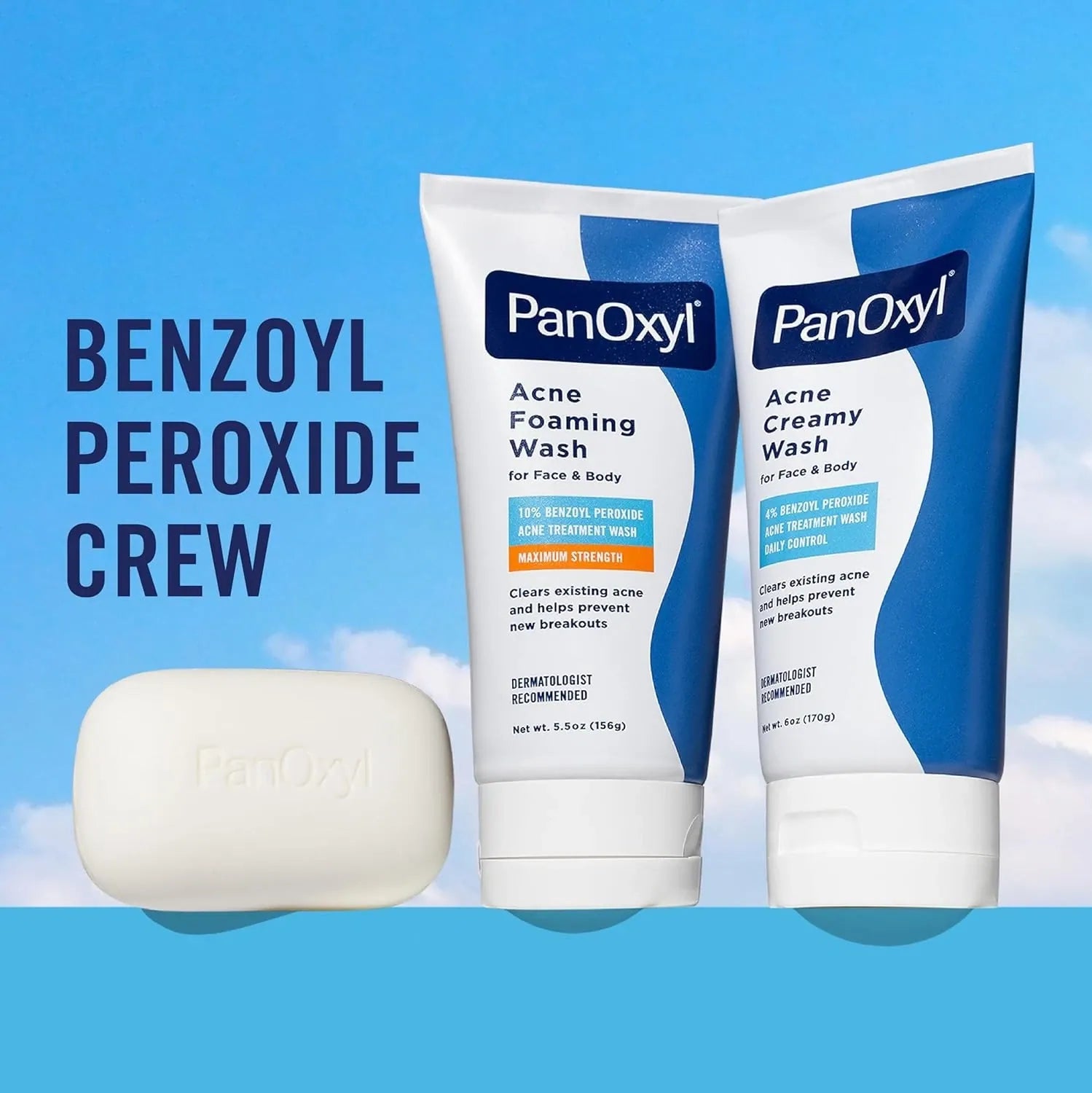 PanOxyl Antimicrobial Acne Creamy Wash, 4% Benzoyl 170g