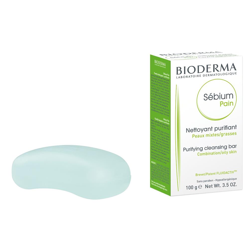 Bioderma Sebium Pain Purifying Cleansing Bar For Combination To Oily Skin, 100G