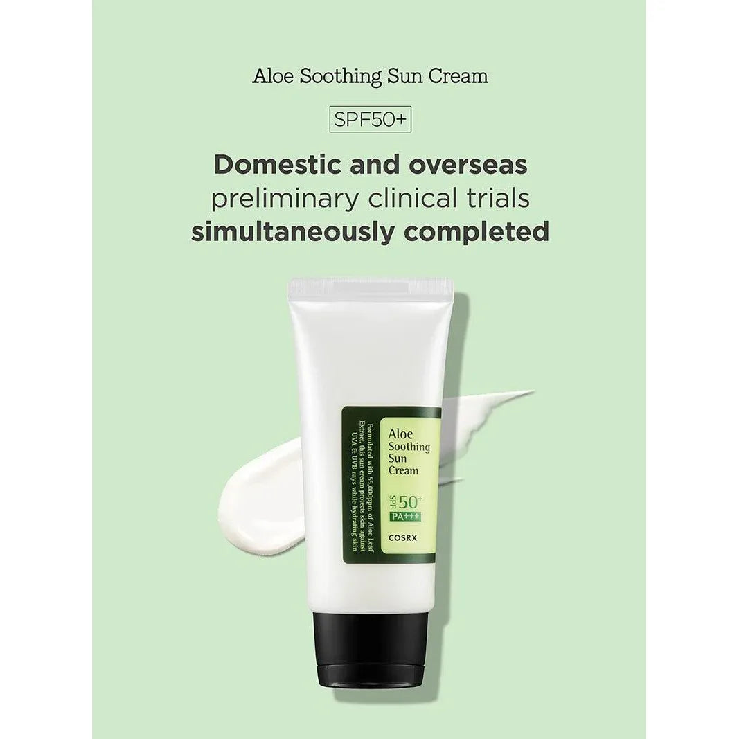 COSRX Aloe Soothing Sunscreen SPF50+ PA+++ 50ml - K-Beauty Daily Sun Care